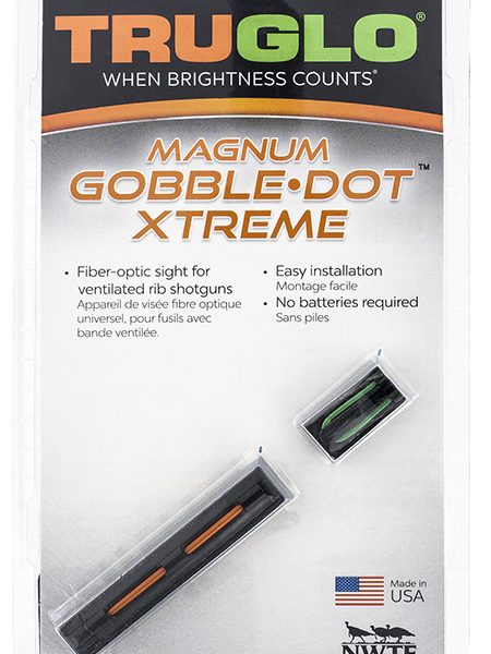 Truglo TG941XA Magnum Gobble-Dot Xtreme Universal Shotgun Fiber Optic Red/Green .25" Rib