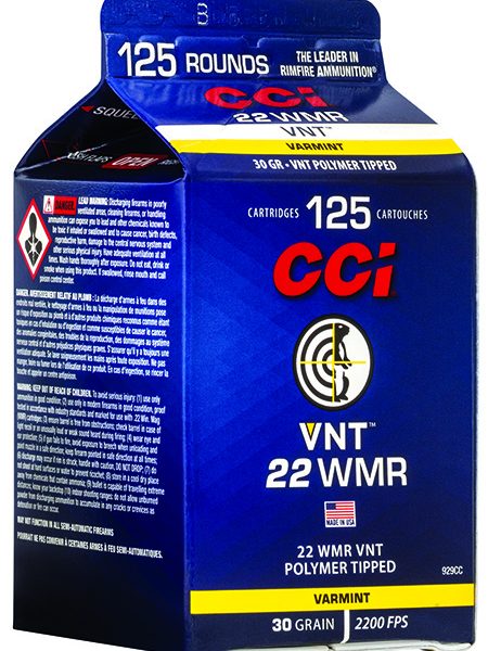 CCI 929CC VNT Rimfire 22WMR 30gr Varmint Tipped 125 Per Box/10 Case