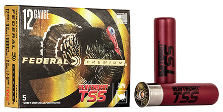 Federal PTSSX195F79 Premium Turkey Heavyweight TSS 12Gauge 3.50" 2 1/2oz 7/9Shot 5 Per Box/50 Case
