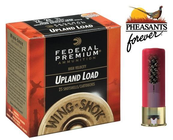 Federal PF1544 Premium Wing-Shok Pheasant Forever High Velocity 12Gauge 2.75" 1 1/4oz 4Shot 25 Per Box/10 Case