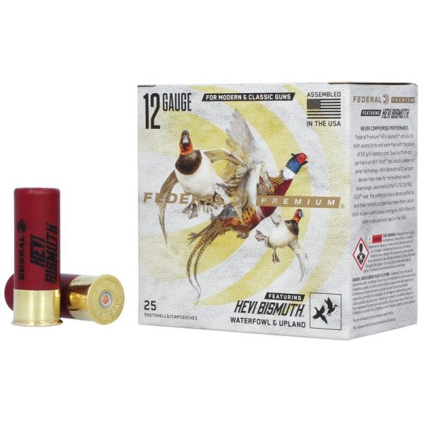 Federal PHBX1443 Premium HEVI-Bismuth 12Gauge 2.75" 1 1/4oz 3Shot 25 Per Box/10 Case