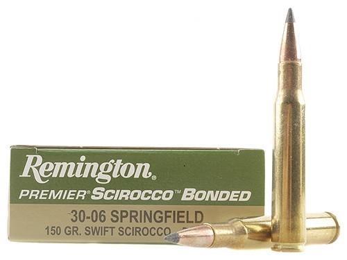 Remington Ammunition 29318 Premier Scirocco Bonded 30-06Springfield 150gr Swift Scirocco Bonded 20 Per Box/10 Case