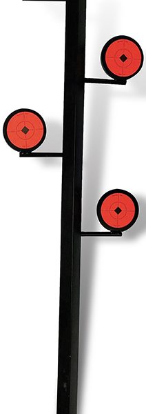 Birchwood Casey 47424 World of Targets Dueling Tree Rimfire Pistol/Rifle Black/Orange Steel Circle Standing