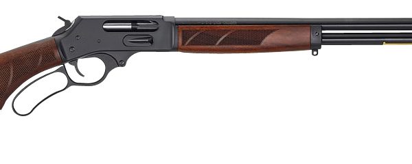 Henry H018G410 Side Gate  Full Size 410 Bore Lever 2.50" 6+1 24" Blued Steel Barrel, Blued Drilled & Tapped Steel Receiver, Fixed American Walnut Wood Stock, Right Hand