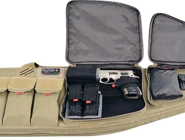 GPS Bags T42ART Tactical AR Case 42" Tan 1000D Nylon with Mag & Storage Pockets, Lockable Zippers, External Handgun Pocket & Visual ID Storage System