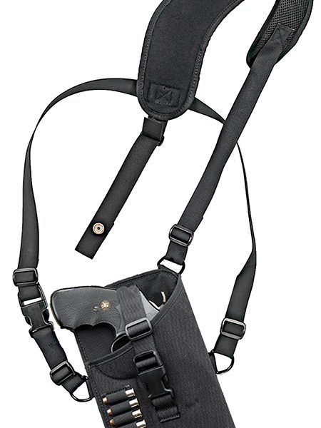 GrovTec US Inc GTHL15102R Trail Pack  Shoulder Black Nylon Harness Fits Med/Lg DA Revolver Fits 3-4" Barrel Right Hand