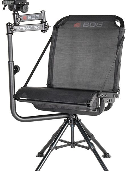 Bog-Pod 1134447 DeathGrip 360  Shooting Rest Chair, Black Aluminum, Extendable Leg Height, 400lbs. Weight Capacity