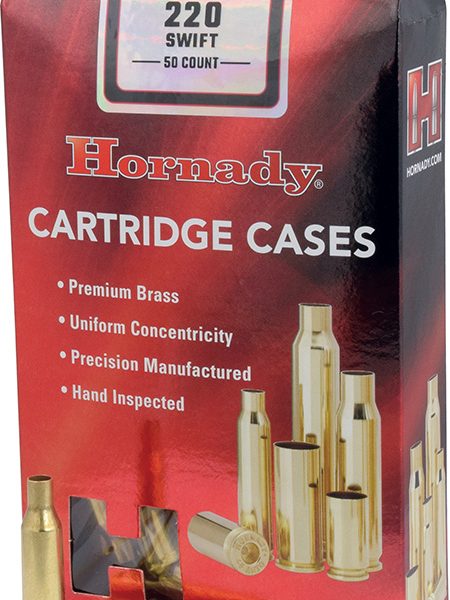 Hornady 8615 Unprimed Cases Cartridge 220 Swift Rifle Brass