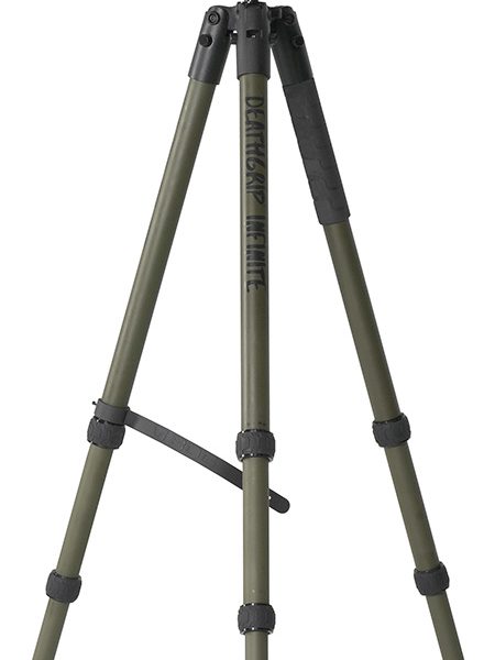 Bog-Pod 1159188 DeathGrip Infinite Tripod, Aluminum with Black/OD Green Finish, Ball Head Mount, Hybrid Foot & DeathGrip Clamping System 6.5"-59"