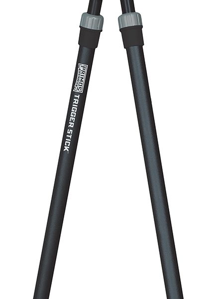 Primos 65826 Trigger Stick  Bipod made of Steel with Black & Gray Finish, QD Swivel Stud Attachment Type & Medium Height (Clam Package)