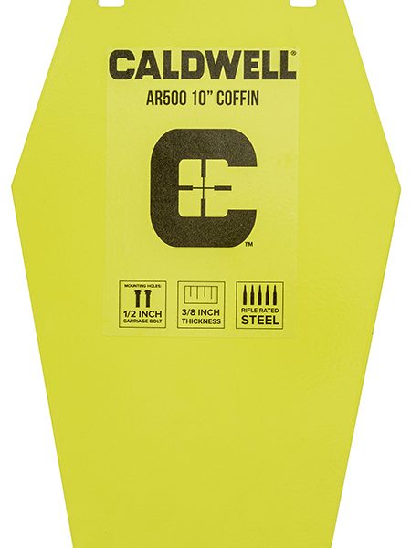 Caldwell 1116693 C  10" Coffin CP4 Yellow Powder Coat AR500 Steel Hanging