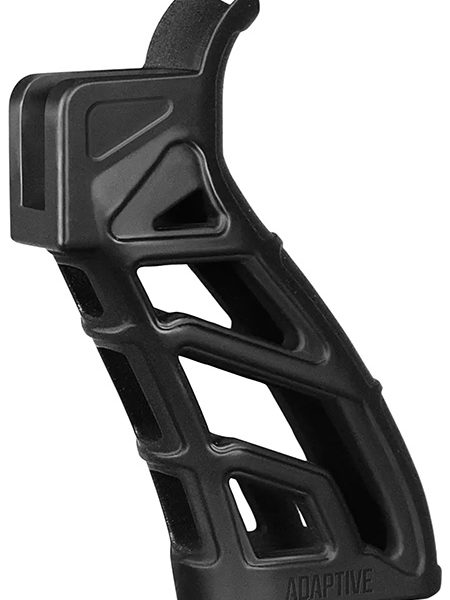 ADAPTIVE TACTICAL AT01900 Lightweight Tactical Grip (LTG)  Skeletonized Black Polymer, 25 Degree Grip Angle, Fits AR Platform
