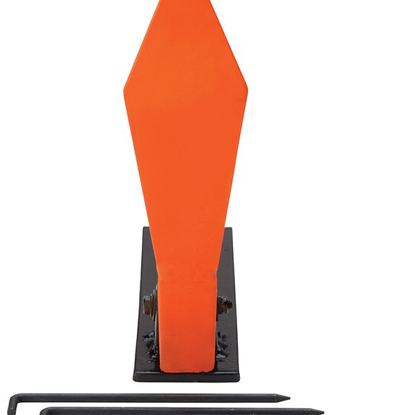Champion Targets 44886 .22 Diamond Pop-Up Target Rimfire Rifles Orange Steel Diamond Standing Includes Ground Stakes