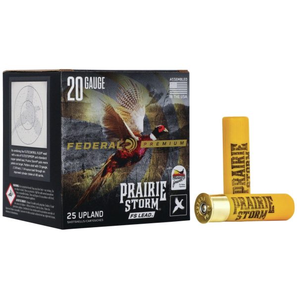 Federal PFX258FS4 Premium Prairie Storm FS 20Gauge 3" 1 1/4oz 4Shot 25 Per Box/10 Case