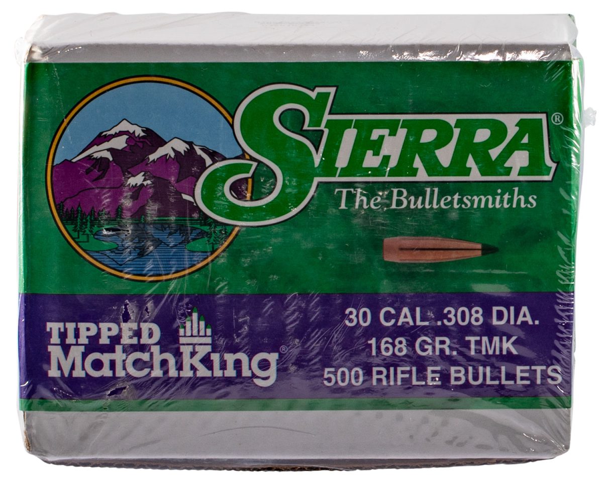 Sierra 7768C Tipped Matchking  30Cal 168Gr Tipped Matchking 500/Box