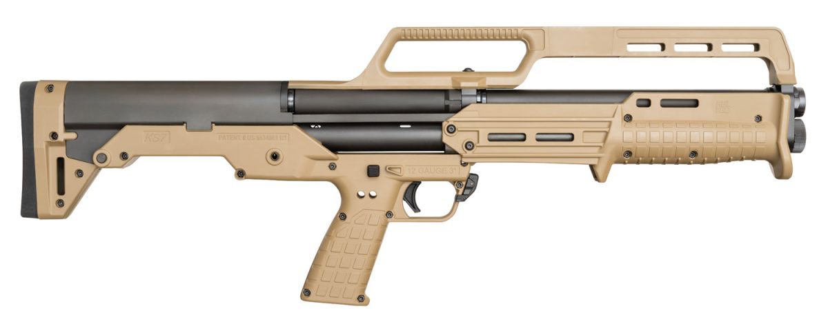 Kel-Tec Ks7Tan Ks7  12 Gauge Pump 3&Quot; 6+1 18.50&Quot; Black Steel Barrel, Tan Receiver, Tan Synthetic Stock &Amp; Grip