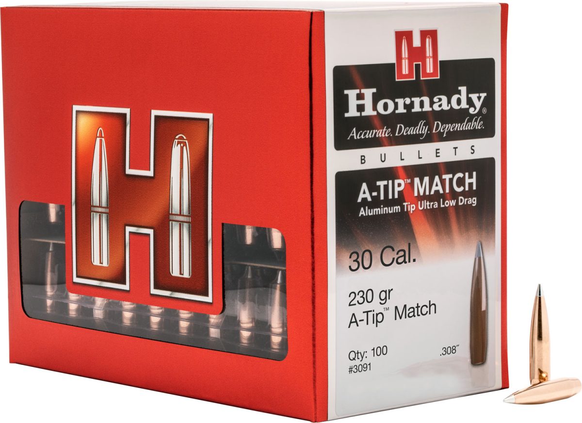 Hornady 3091 A-Tip Match 30 Cal .308 230 Gr A Tip Match 100 Per Box/ 10 Case