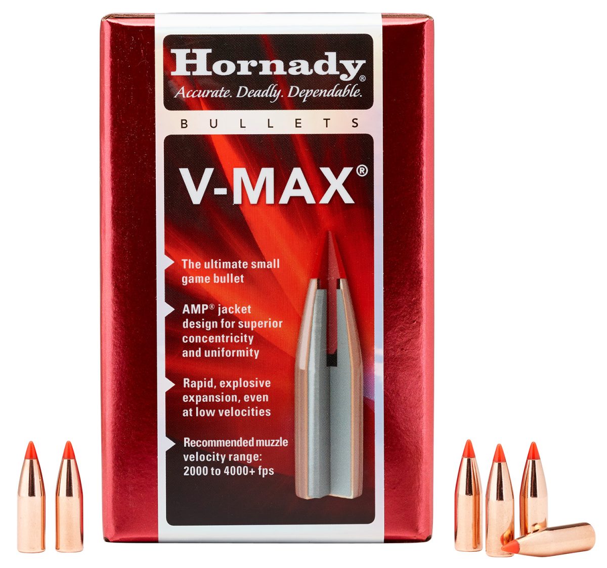 Hornady 22415 V-Max  6Mm .243 65 Gr V Max 100 Per Box/ 40 Case