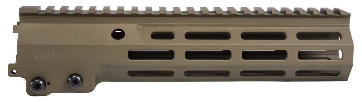 Geissele Automatics 05651S Super Modular Rail Mk16 9.50&Quot; M-Lok, Desert Dirt Aluminum For Ar Platform, Barrel Nut Included