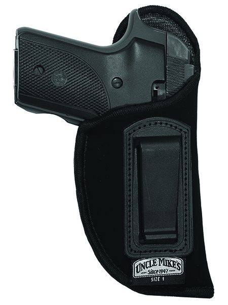 Uncle Mike's 89362 Inside The Pants Holster IWB Size 36 Black Suede Like Belt Clip Fits Sm Frame 5rd Revolver w/Hammer Spur Fits 2" Barrel Left Hand