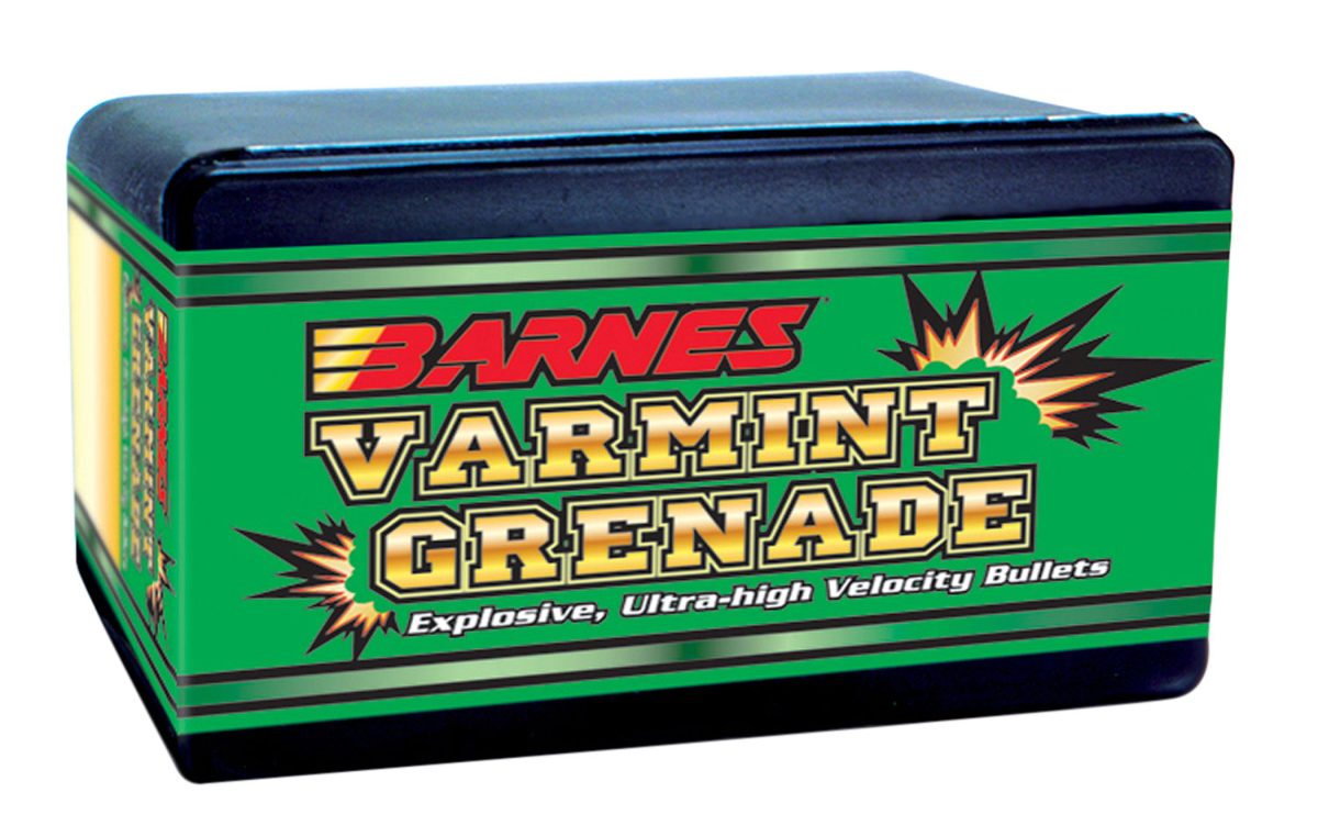 Barnes Bullets 30171 Varmint Grenade Ultra High Velocity 22Cal 36Gr Flat Base Hollow Point 100/Box