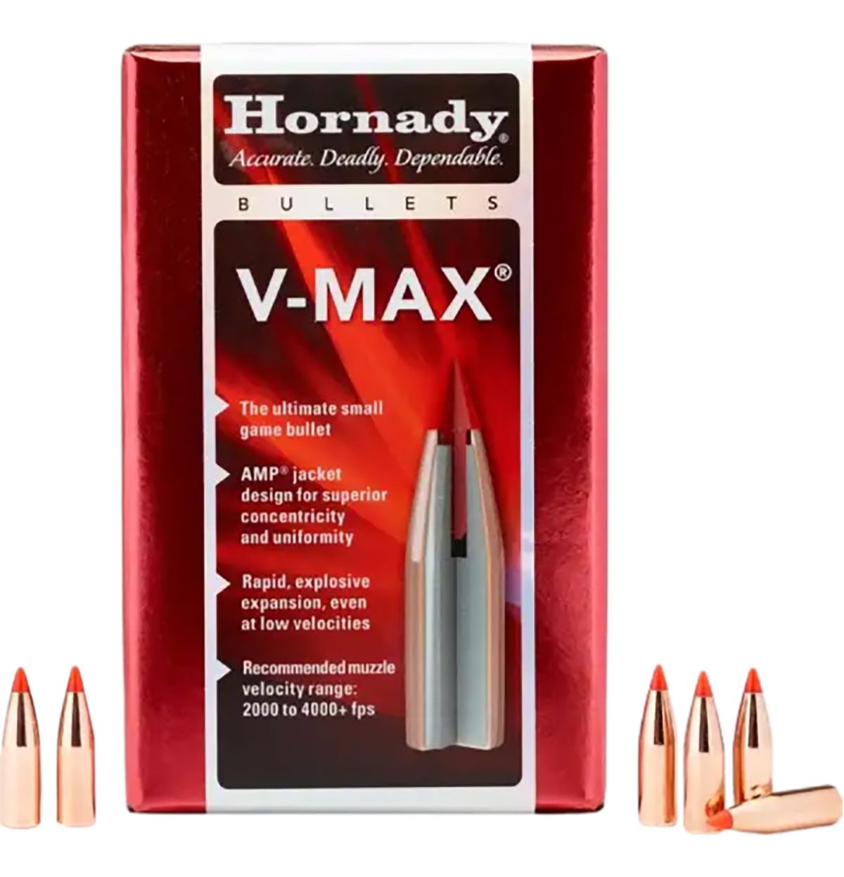 Hornady 22004 V-Max  20 Cal .204 32 Gr V Max 100 Per Box/ 40 Case