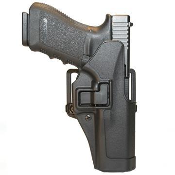 Blackhawk 410513BKL Serpa CQC  OWB Size 13 Matte Black Polymer Belt Loop/Paddle Compatible w/Glock 20/21/37/S&W M&P/M&P Pro Left Hand