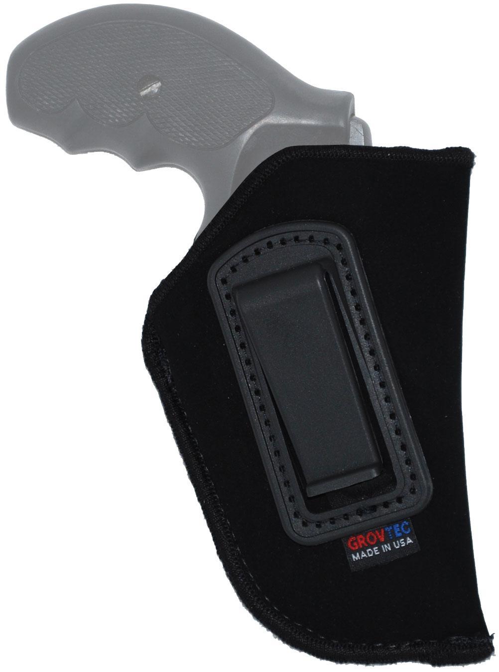 GrovTec US Inc GTHL14115R Inside The Pants IWB Size 15 Black Suede Belt Clip Fits Large Semi-Auto 3-4" Barrel Right Hand