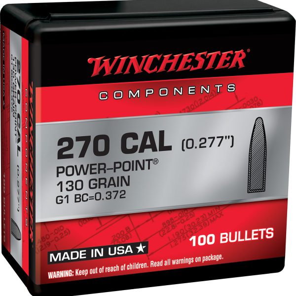 Winchester Ammo WB270P130X Centerfire Rifle  270Win 130gr Power Point 100 Per Box/10 Case
