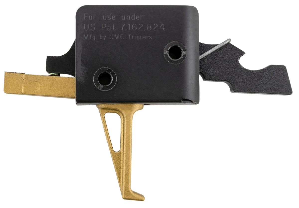 Cmc Triggers 91503Gf Drop-In Gold Finger Single-Stage Flat Trigger W/ 3-3.50 Lbs Draw Weight &Amp; Gold Finish