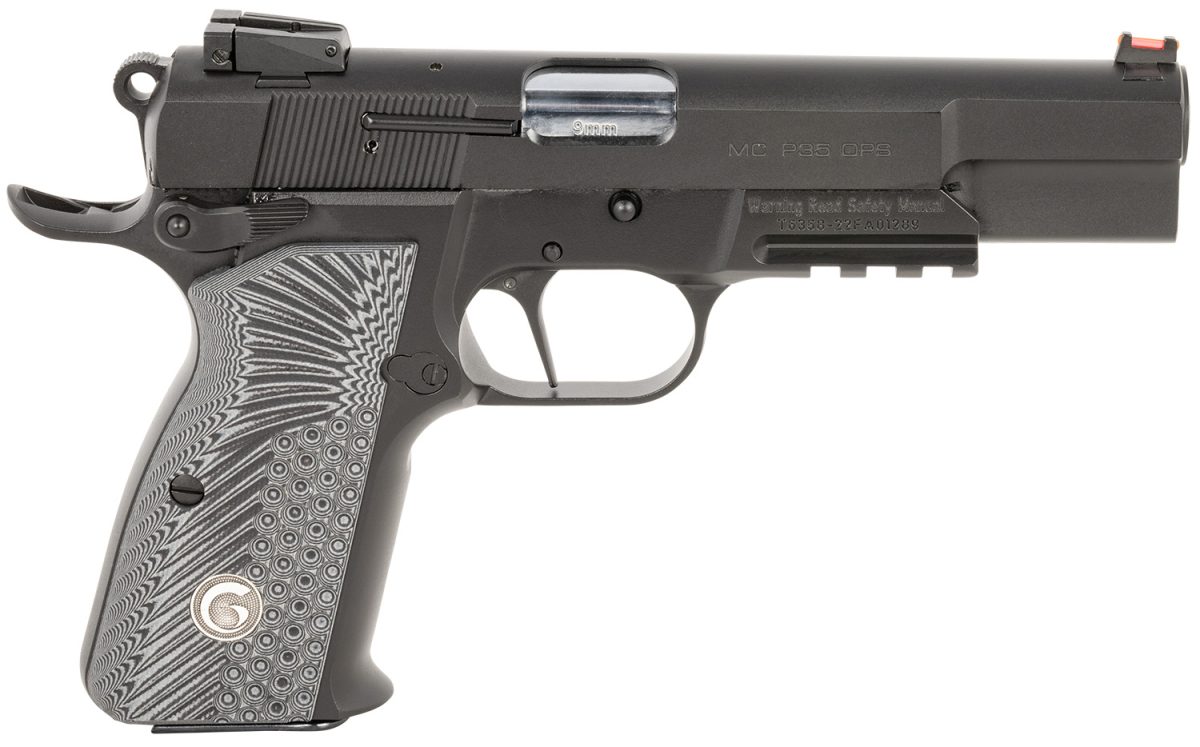 Eaa Girsan 390470 Mcp35 Match 9Mm Luger 15+1 4.87&Quot; Stainless Steel Barrel, Matte Black Serrated Slide, Matte Black Steel Frame W/Accessory Rail &Amp; Beavertail, Black/Gray Checkered Grips Ambidextrous