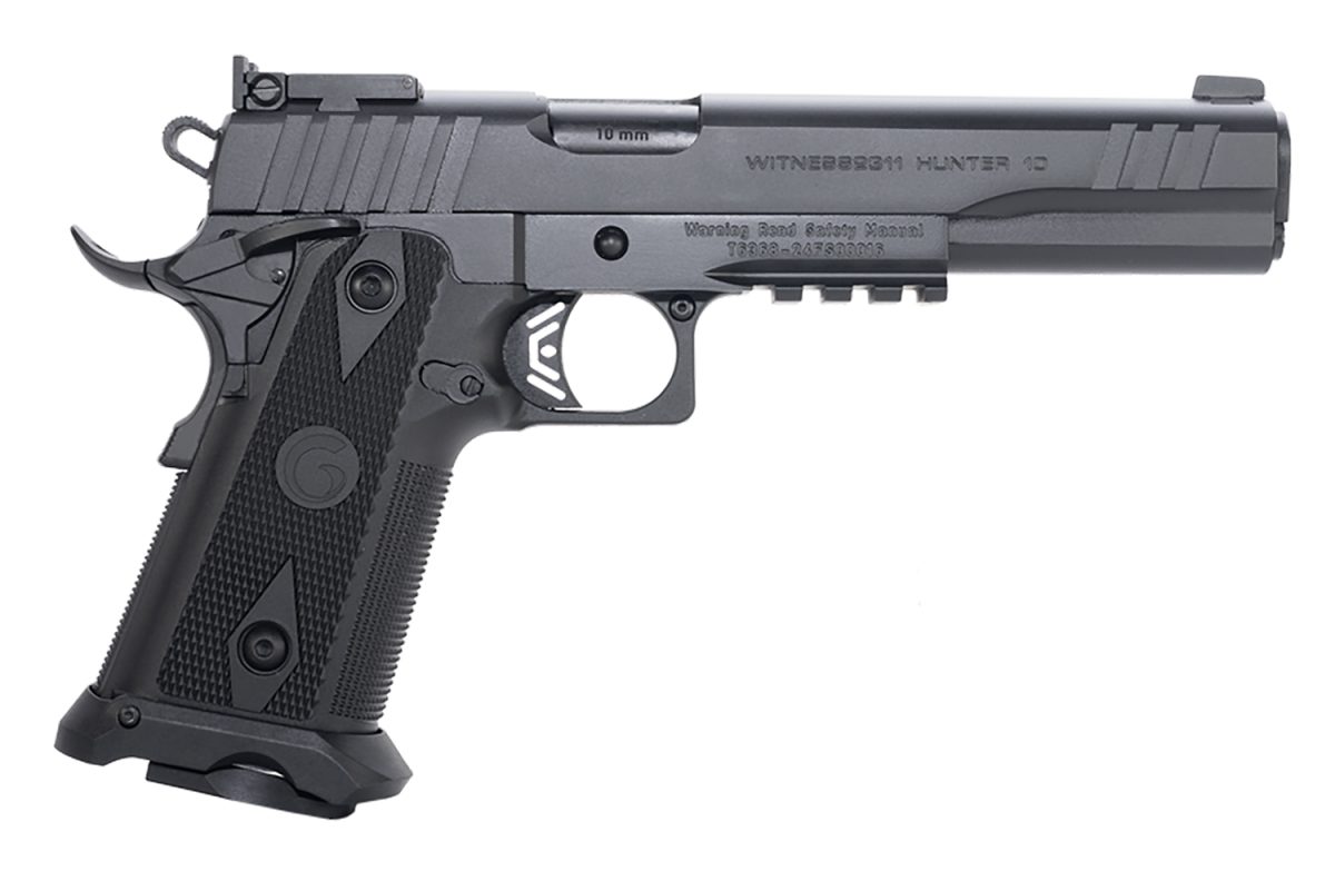 Girsan 395070 Witness2311  10Mm Auto 15+1 6&Quot; Black Steel Barrel, Black Serrated Steel Slide, Black Polymer Frame W/Beavertail &Amp; Picatinny Rail, Black Checkered Polymer Grip, Ambidextrous