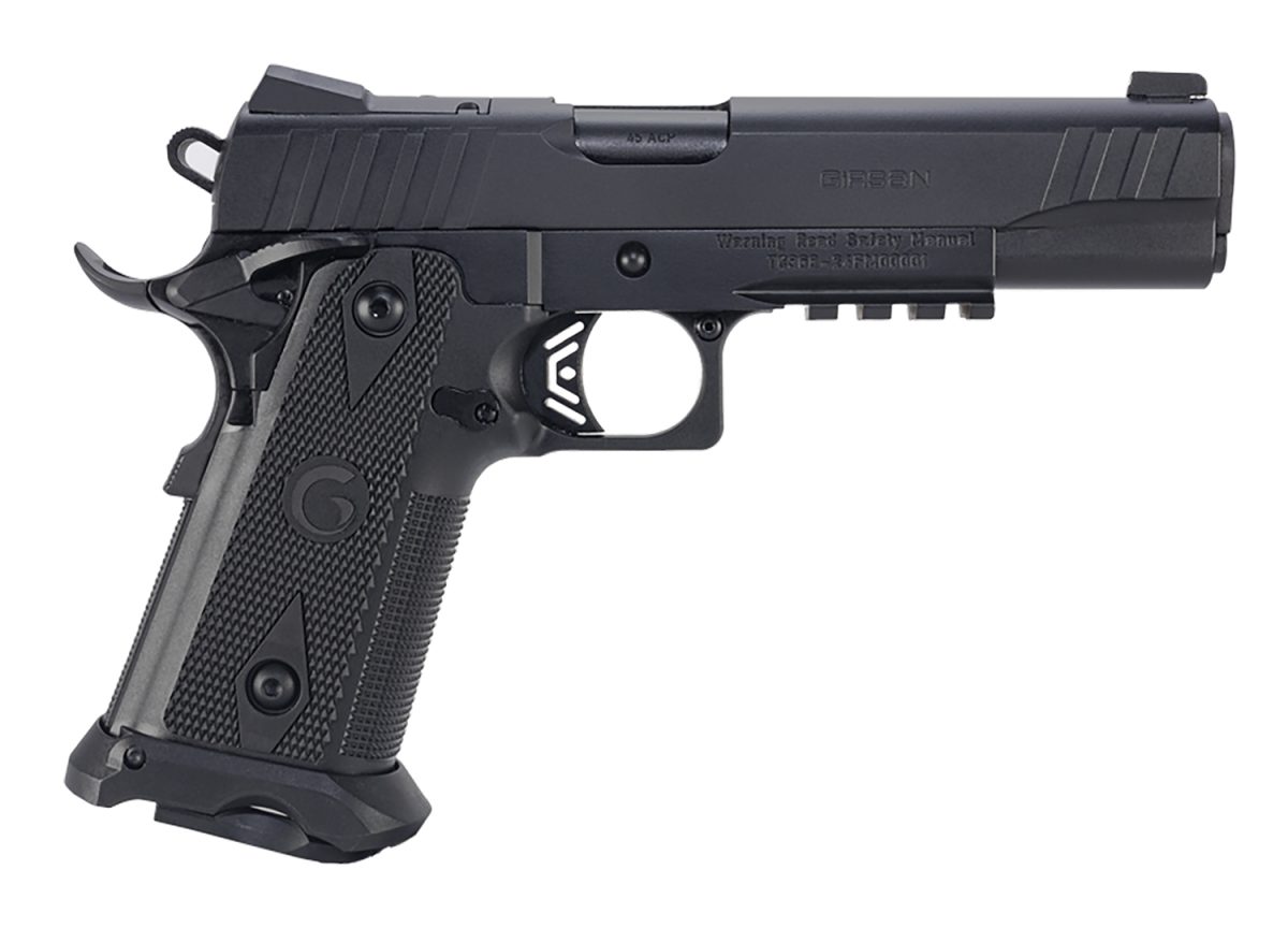 Eaa 395040 Witness2311  45 Acp 11+1 5&Quot; Black Barrel, Black Serrated Slide &Amp; Polymer Frame W/Picatinny Rail &Amp; Beavertail Black Checkered Polymer Grips