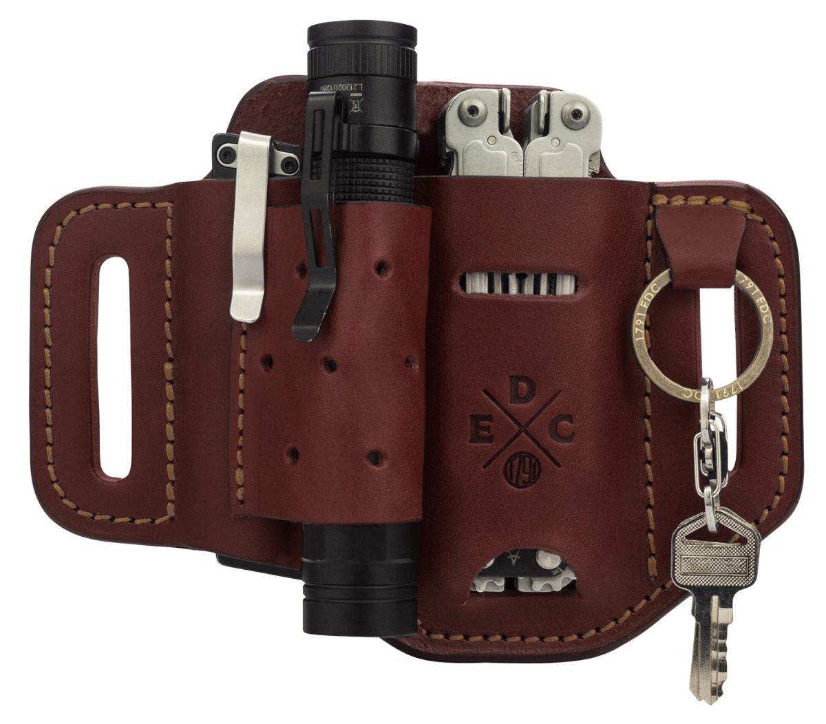 1791 Gunleather Hdeslfchna Edc Heavy Duty Easy Slide Owb Chestnut Leather Belt Slide Ambidextrous