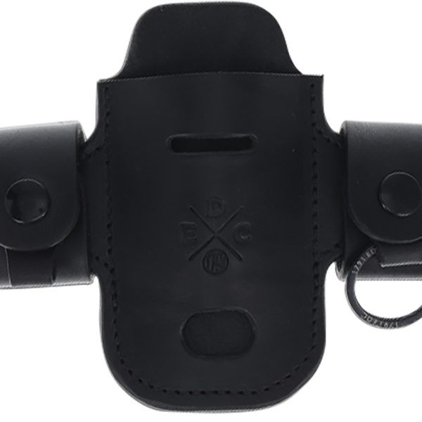 1791 Gunleather HDASSLBLKA EDC Heavy Duty Solo Action Snap OWB Black Leather Belt Loop Ambidextrous