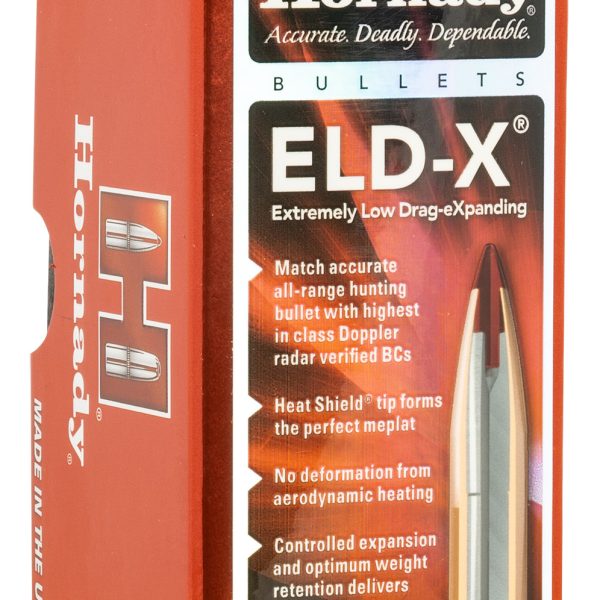 Hornady 22833 ELD-X  22 Cal .224 80 gr Extremely Low Drag Match 100 Per Box/ 25 Case