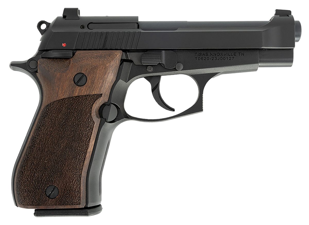 Tisas 11000103 Fatih  380 Acp 13+1 3.94&Quot; Black Steel Barrel, Black Cerakote Serrated Steel Slide, Black Cerakote Aluminum Frame W/Beavertail, Wood Grip, Ambidextrous Safety