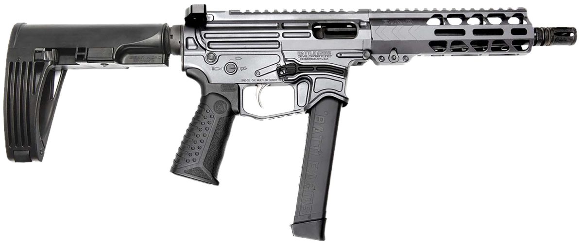 Battle Arms Development Xiphos004 Xiphos  9Mm Luger 30+1 8.50&Quot; Black Barrel, M-Lok Handguards, Combat Gray Aluminum Picatinny Rail Receiver  Black Synthetic Adjustable Stock, Adj Black Grips