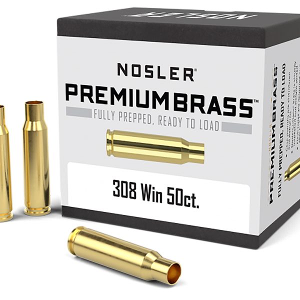 Nosler 10225 Premium Brass Unprimed Cases 308Win Rifle Brass 50/Box