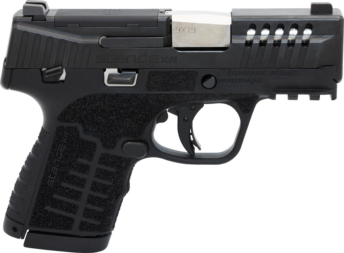 Savage Arms 67052 Stance Xr 9Mm 13+1 3.20&Quot; Natural Black Nitride Ported Stainless Steel Slide Black Glass Filled Nylon Grip Ambidextrous