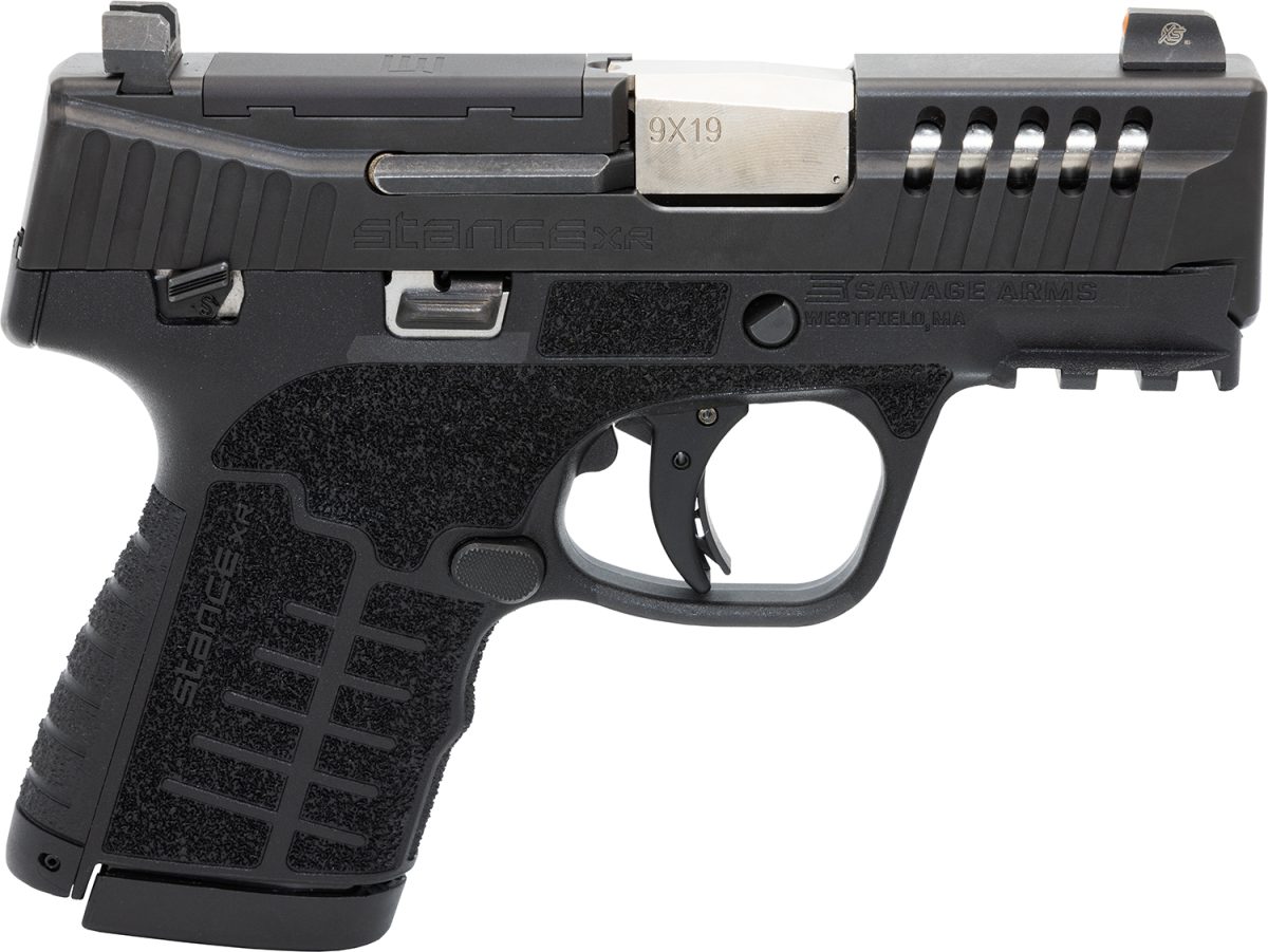 Savage Arms 67053 Stance Xr 9Mm 13+1 3.20&Quot; Natural Black Nitride Ported Stainless Steel Slide Black Glass Filled Nylon Grip Ambidextrous