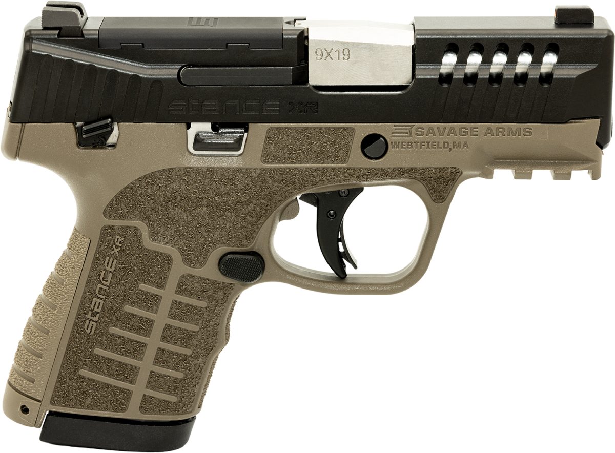 Savage Arms 67055 Stance Xr 9Mm 13+1 3.20&Quot; Natural Black Nitride Ported Stainless Steel Slide Fde Glass Filled Nylon Grip Ambidextrous