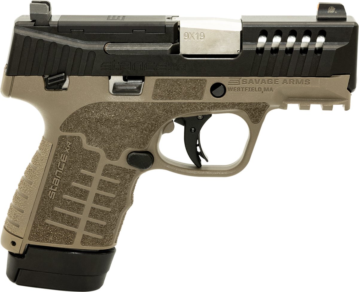 Savage Arms 67056 Stance Xr 9Mm 13+1 3.20&Quot; Natural Black Nitride Ported Stainless Steel Slide Fde Glass Filled Nylon Grip Ambidextrous