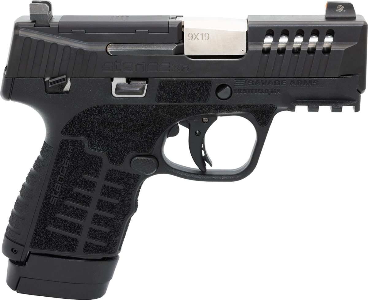 Savage Arms 67063 Stance Xr 9Mm 13+1 3.20&Quot; Natural Black Nitride Ported Stainless Steel Slide Black Glass Filled Nylon Grip Ambidextrous