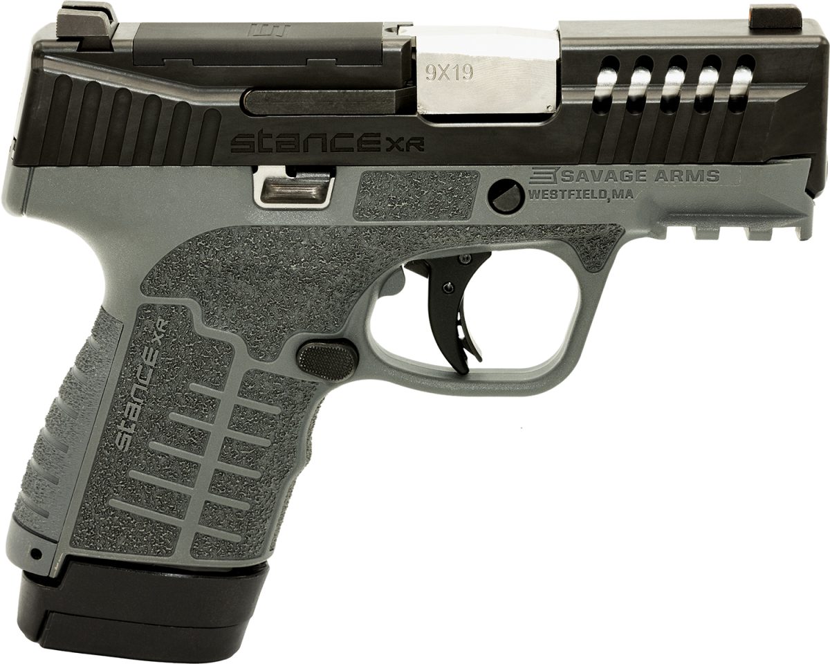 Savage Arms 67066 Stance Xr 9Mm 13+1 3.20&Quot; Natural Black Nitride Ported Stainless Steel Slide Gray Glass Filled Nylon Grip Ambidextrous