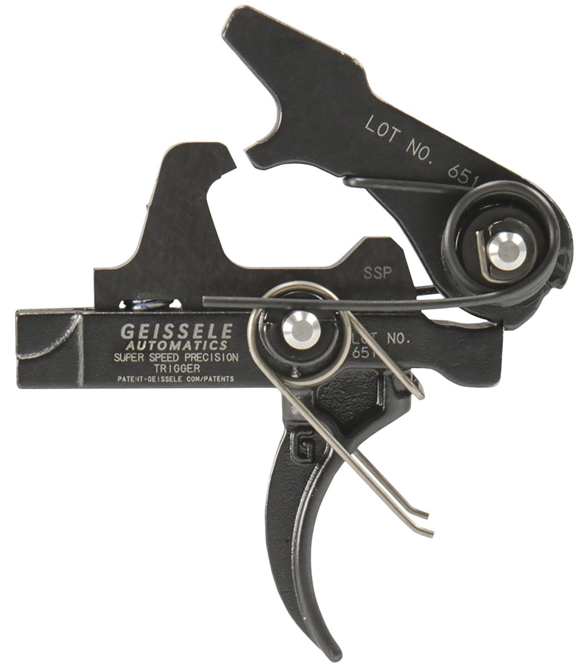 Geissele Automatics 05400 Ssp  Single-Stage Curved Trigger With 3-3.75 Lbs Draw Weight &Amp; Black Oxide Finish For Ar-Platform