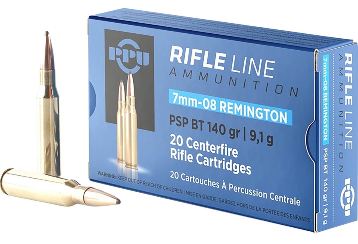 Ppu Pp708 Metric Rifle  7Mm-08Rem 140Gr Pointed Soft Point Boat Tail 20 Per Box/10 Case