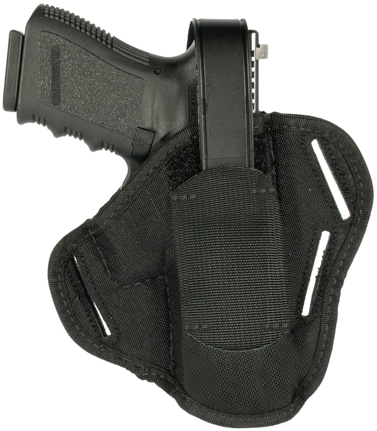 Blackhawk 40Cp01Bk Pancake  Owb Size Cordura Nylon Black Nylon Belt Slide Fits Medium Frame Auto .32/.380 Fits 3-4&Quot; Barrel Ambidextrous