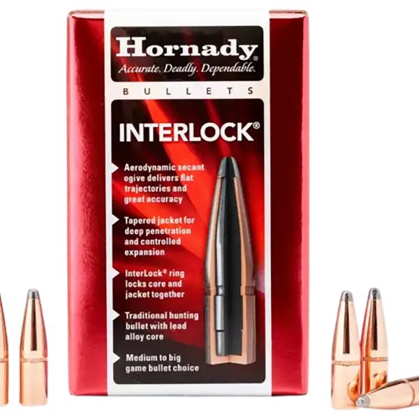 Hornady 3510 InterLock  35 Cal .358 200 gr Spire Point 100 Per Box/ 15 Case