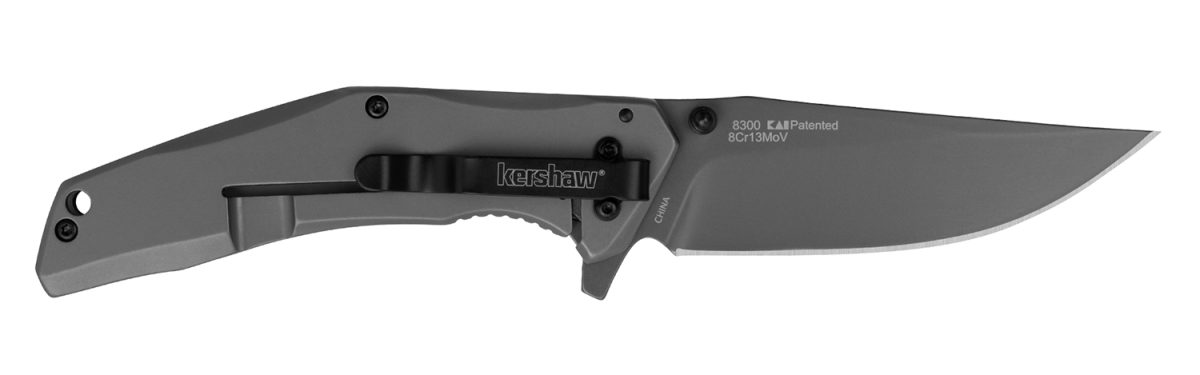Kershaw 8300 Duojet  3.25&Quot; Folding Clip Point Plain Gray Ticn 8Cr13Mov Ss Blade Gray Ticn Stainless Steel Handle Includes Pocket Clip
